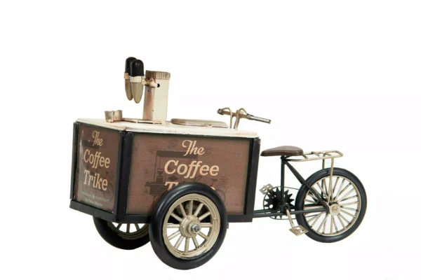 Inredning-Cykel Kaffeshop-Brun Metall 27x13x17cm