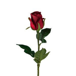Konstgjord röd toppig ros 50 cm