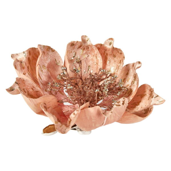 Blombrosch Magnolia Guld/Beige/Glitter