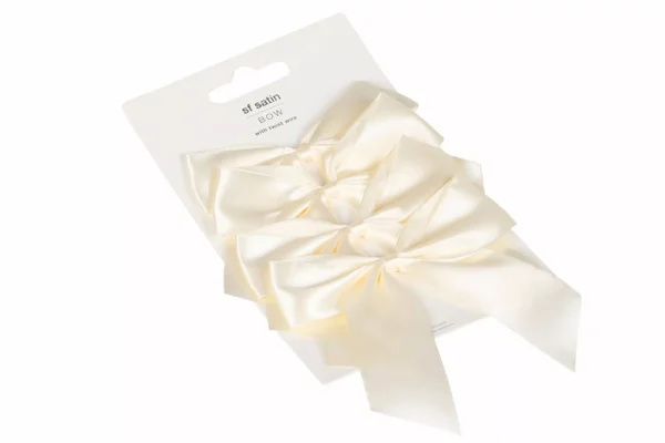 Rosett Satin Creme 12x10cm