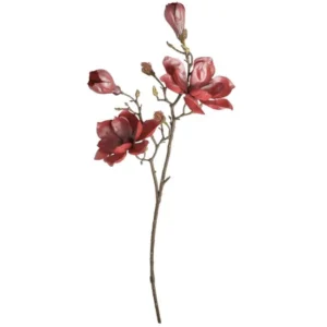 Konstgjord röd magnoliakvist 88 cm