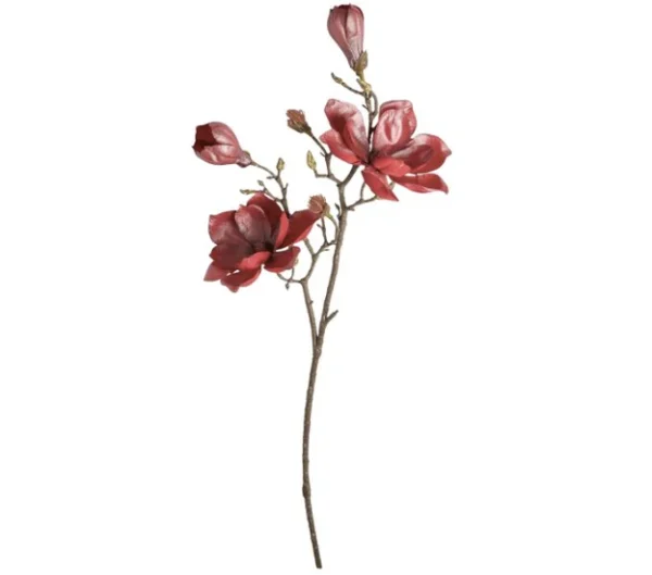 Konstgjord röd magnoliakvist 88 cm