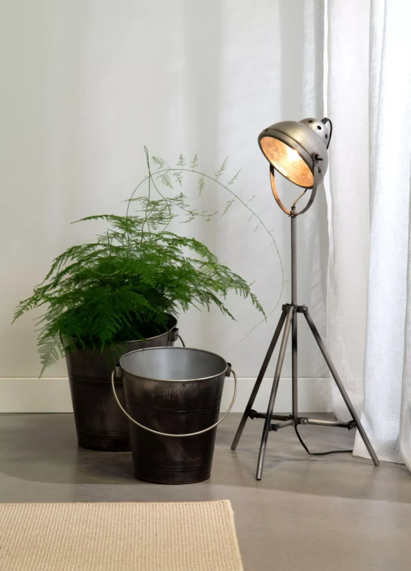 Golvlampa Industri Old Grey 18x38x82cm