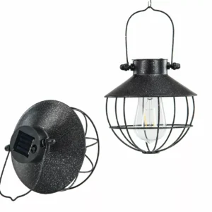 Lampa/Solcell Häng Rund Svart Ant 18,5cm