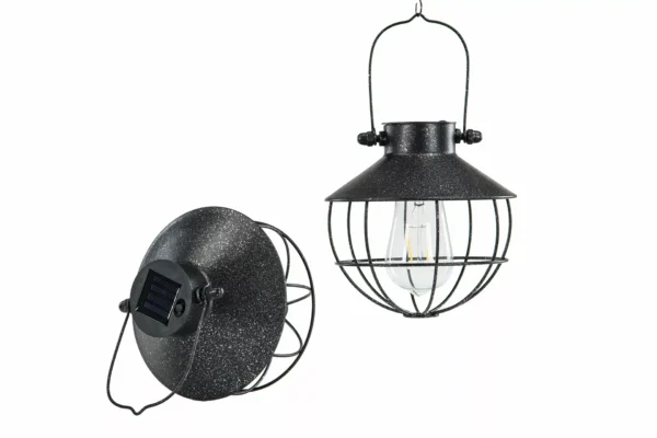 Lampa/Solcell Häng Rund Svart Ant 18,5cm