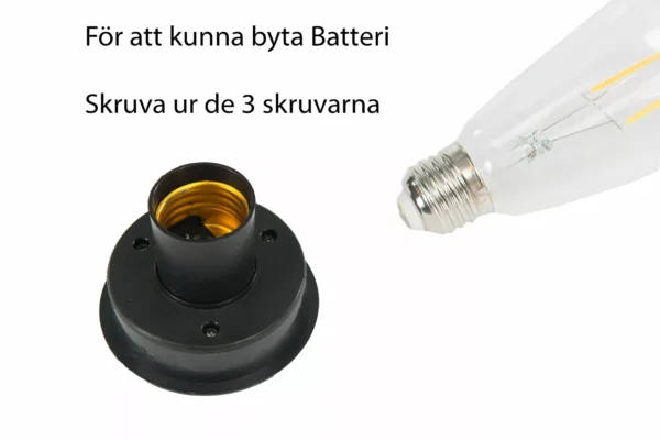 Lampa/Solcell Häng Rund Svart Ant 18,5cm