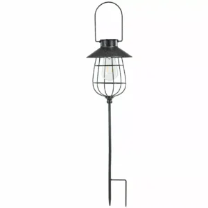 Lampa/Solcell Pinne Svart Ant 22x64cm