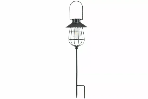 Lampa/Solcell Pinne Svart Ant 22x64cm