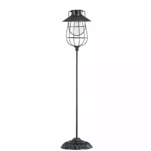 Lampa/Solcell Fot Svart Ant 22x74cm