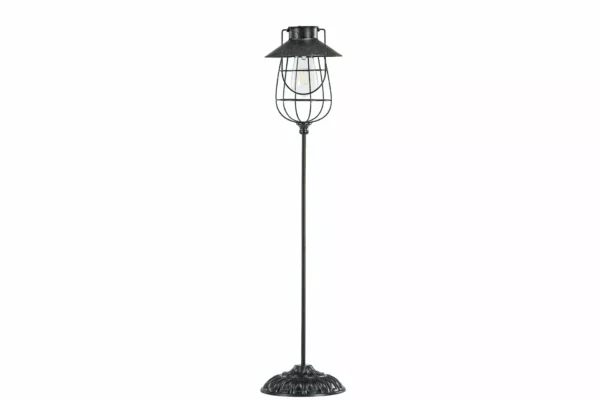 Lampa/Solcell Fot Svart Ant 22x74cm