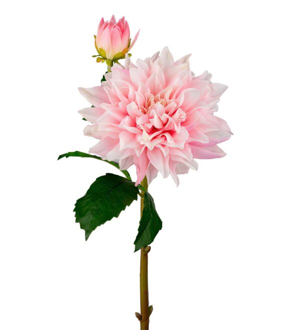 Konstgjord snittblomma Dahlia ljus rosa 70 cm