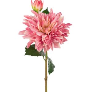 Konstgjord snittblomma rosa Dahlia 70 cm