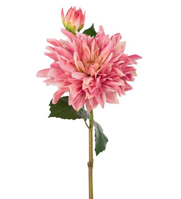 Konstgjord snittblomma rosa Dahlia 70 cm