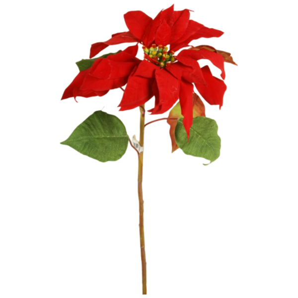 Julstjärna | Konstgjord Snittblomma Poinsettia Röd 65cm