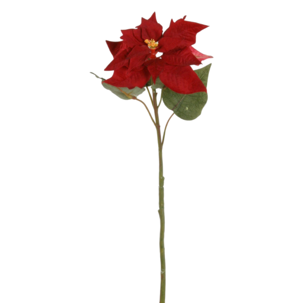 Julstjärna | Konstgjord Snittblomma Poinsettia Röd 45cm