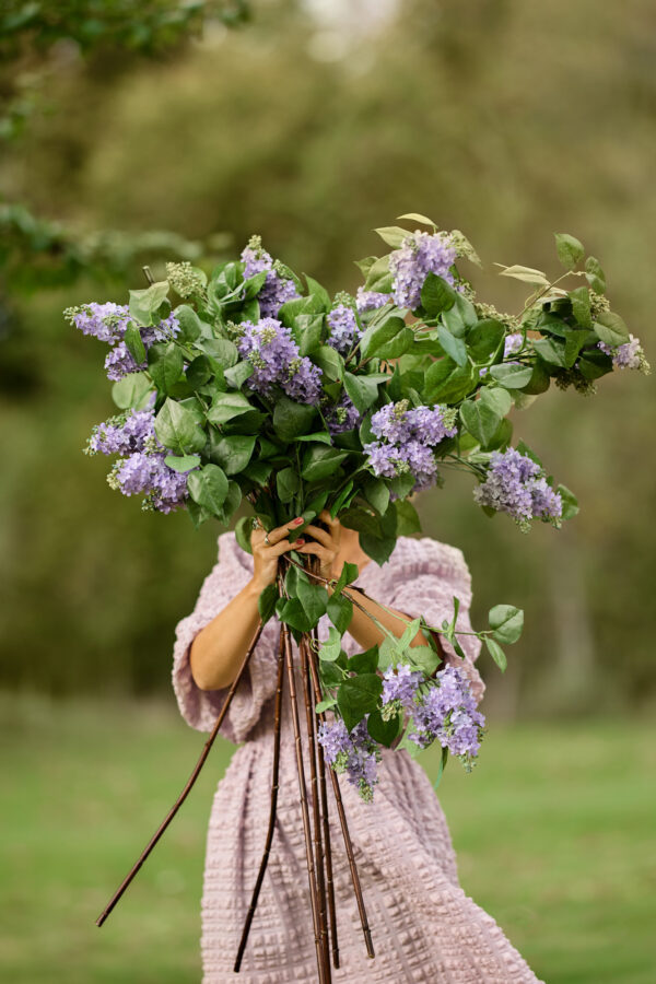 Syrèn | Konstgjord snittblomma blå 135 cm