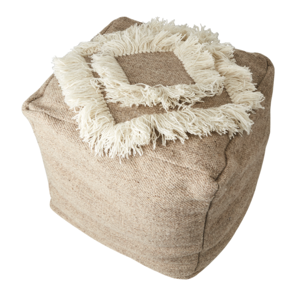 Sittpuff | MINNA Beige/elfenben L45xW45xH45 cm