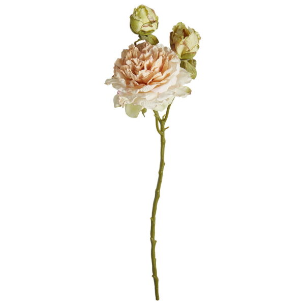 Konstgjord snittblomma beige med tre knoppar 65 cm